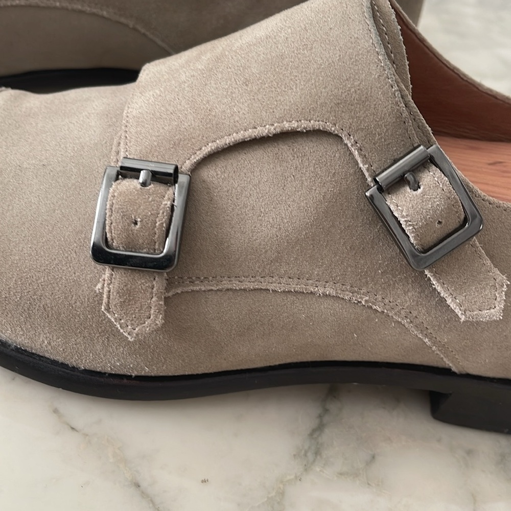 Calibrate Double Monk Suede Dress Shoes View 2